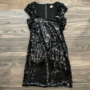 Black sequin party dress